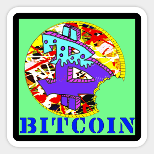 bitcoin graffiti sticker gamer Sticker